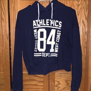 Cropped Graphic Hoodie